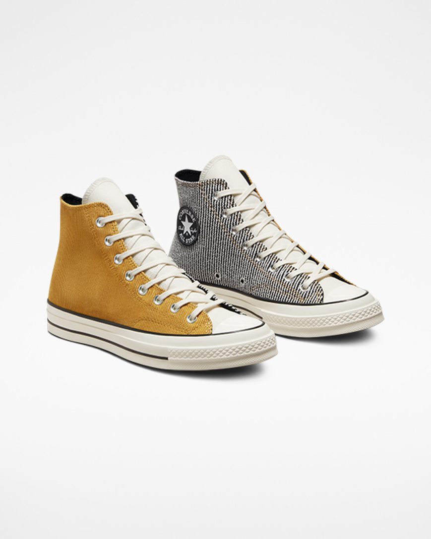 Tenisky Vysoke Converse Chuck 70 Textured Tri-Panel Damske Oranžové Čierne | SK 11YJZX1